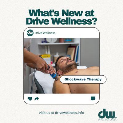 Unlock your body's healing potential with Shockwave Therapy at Drive Wellness! Experience effective pain relief and improved movement.