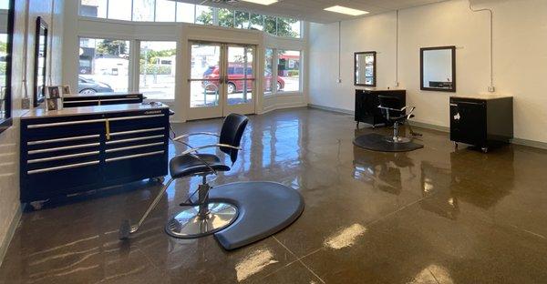 Our stylists have been patiently waiting to move back to the front.
Now it's time to work on the back!