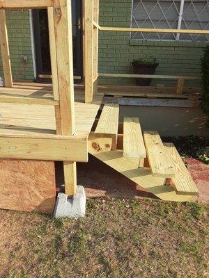 Building a front porch deck
