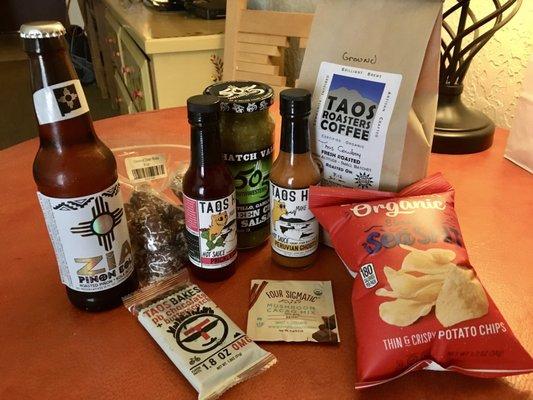 Picked up a few treats for the road trip and a few gifts for home. The Zia Roasted Piñon Cola is delicious!