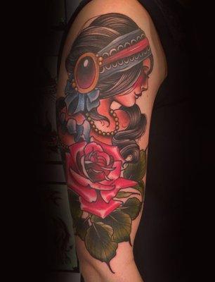 Wolf Sparrow Tattoo