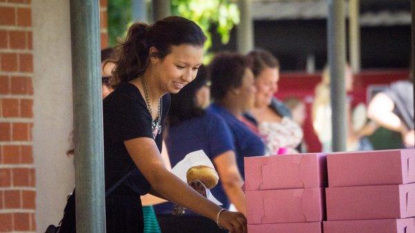 Sunday mornings at Eastside La Habra. Grab a coffee and donut at the Compassion Cafe!