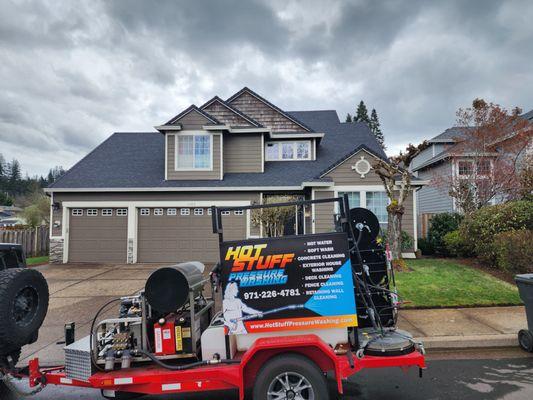 pressure washing Project on Bull Mountain in Tigard Oregon