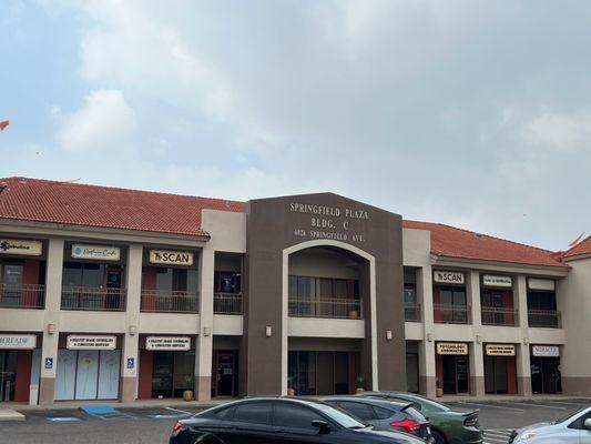 We are on the @nd floor to the right as you face the bldg