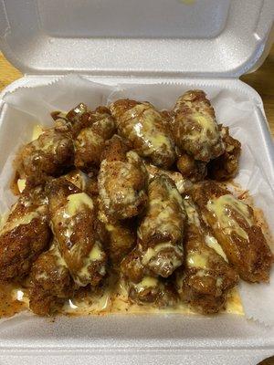 Hot honey mustard wings
