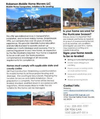 Roberson Mobile Home Movers, LLC