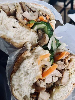 Banh Mi sandwich with chicken