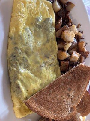 Corned Beef Hash & Cheese with Rye