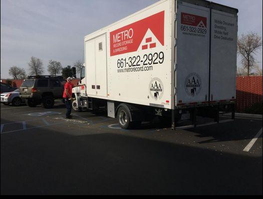 This "Veterans and family owned" business decided to take it upon themselves to block the only two handicap spaces available.