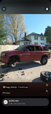 2004 Chevy Trailblazer LT 4.2 4x4 with a lift kit.