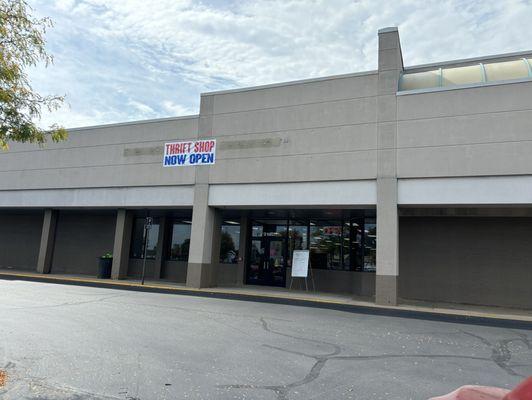 Front of new store. No permenent signage yet