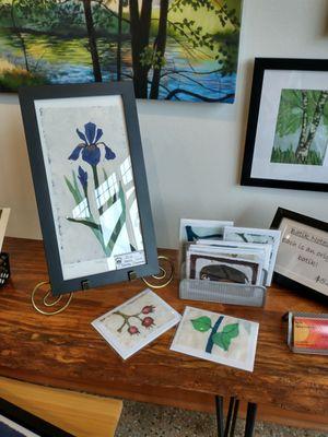 Batik note cards and painting