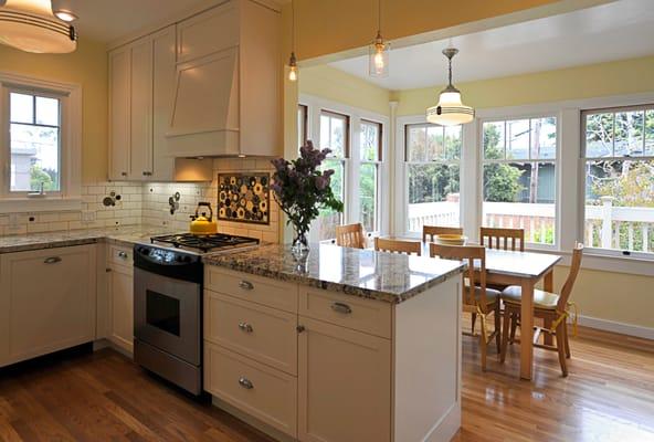 Kitchen and dining nook remodel after significant water damage