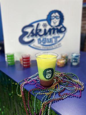 Limited time Mardi Gras daiquiri!