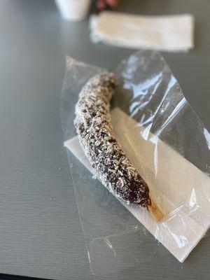 Chocobananas with coconut