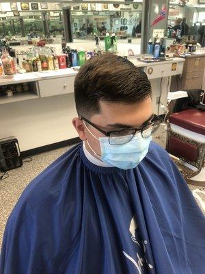 Old school barber haircut