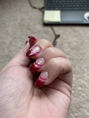 they didn't even get my full mail covered with acrylic