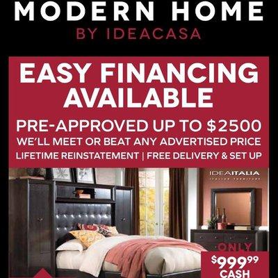 Everyone is pre-approved at Modern Home!