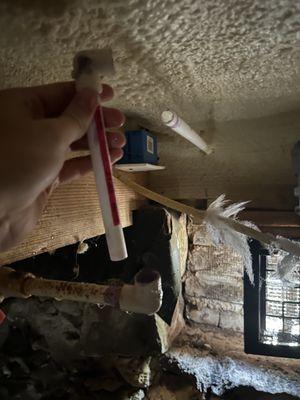 The pipe they broke that that was repaired improperly