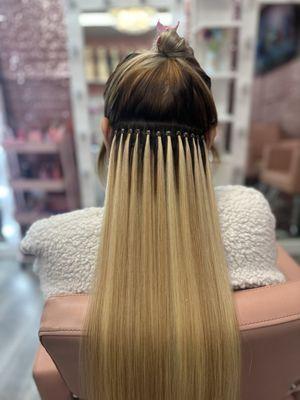 Así me aplicaron mis extensiones de cabello humano