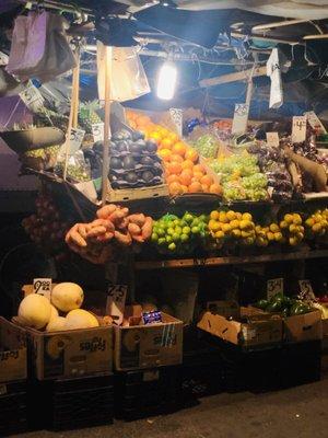 Sidewalk Fruit Stand