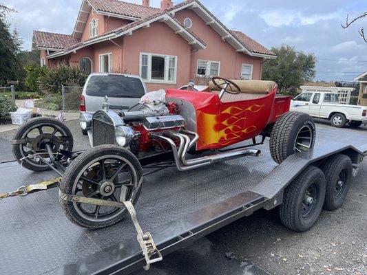 Hot Rod tow from Petaluma to Auburn California