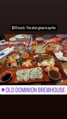 Bento steak box. Vodka cocktail