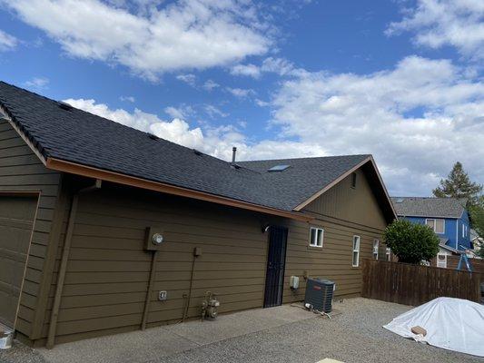 Completed siding repair