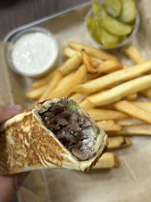 Beef and lamb shawarma