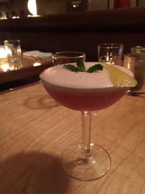 Clover club cocktail is out if this world! Freakishly good!!