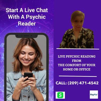 Live psychic readings from the comfort of your home or office. Call today for your personal psychic reading. (209) 471-4542