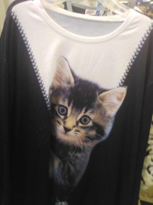 Long sleeve Cat shirts in med Lg XL