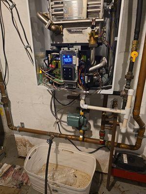 Flue Pipe Replacement on Navien Boiler/ Boiler Heat Exchanger Cleaning