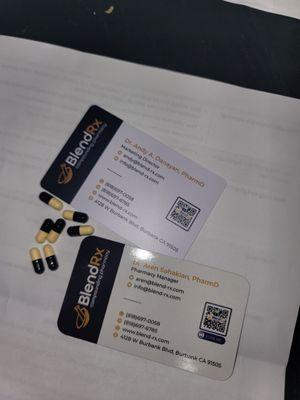 Custom made yellow and black capsule doesn't get confused with any of our other medications.