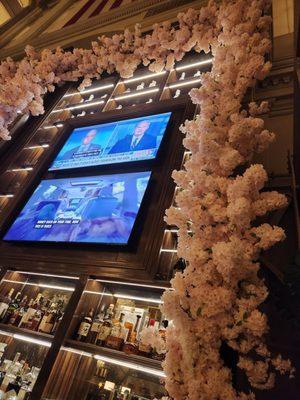 That's the cherry blossoms decor