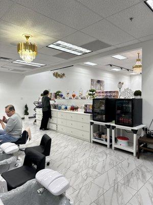 Pedicure area.