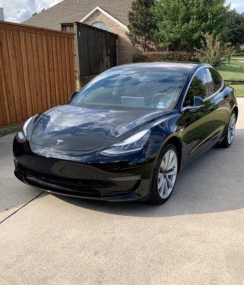 Tesla Model 3 paint corrected and ceramic coated