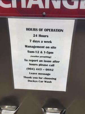 The phone number posted at Ducky's is incorrect, so call the one listed on Yelp instead: (904) 215-3678 Good luck, no 1 answers.