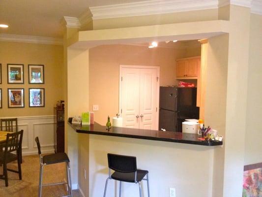 View of the kitchen from the living room