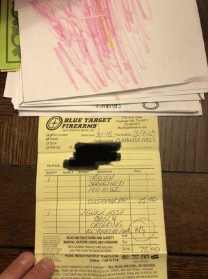 Here's my receipt for proof!!!