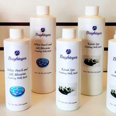 Milk baths and bubble bath