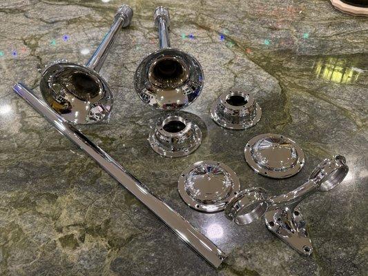 Dual air horn and window trim.