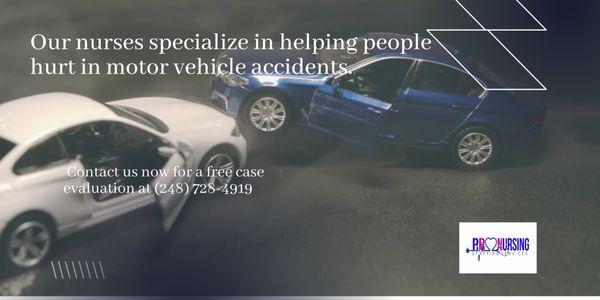 Our private nursing attendants specialize in helping people hurt in motor vehicle accident.