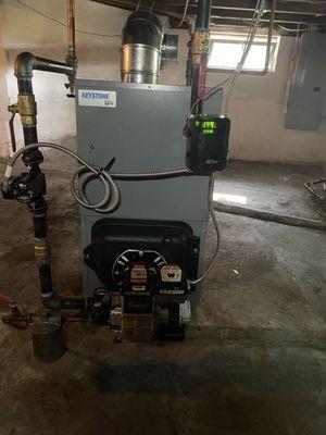Oil fired boiler installation very satisfied customer