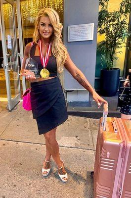 Ashley after my first WBFF Fitness Show!!