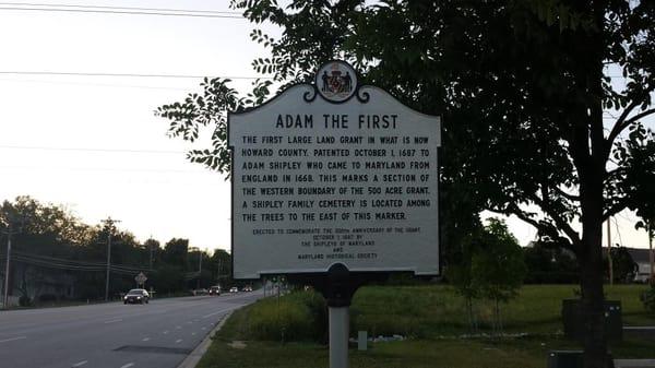 Adam the First Historical Marker