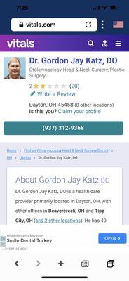 Search info for Dr Katz