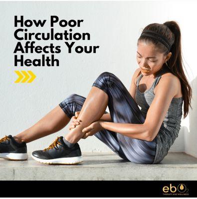 Poor circulation? Try ebo2 therapy! ebo2 improves blood flow, oxygen delivery, and vascular health