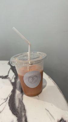 White mocha with raspberry