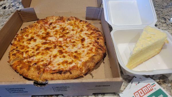 Cheese pizza with Lemon  Chiffon Cake
